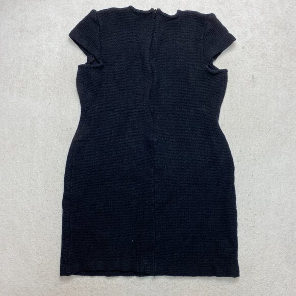 St. John Knit Dress Women's 16 Black Tweed Wool Blend Mini Classic - Picture 10 of 12